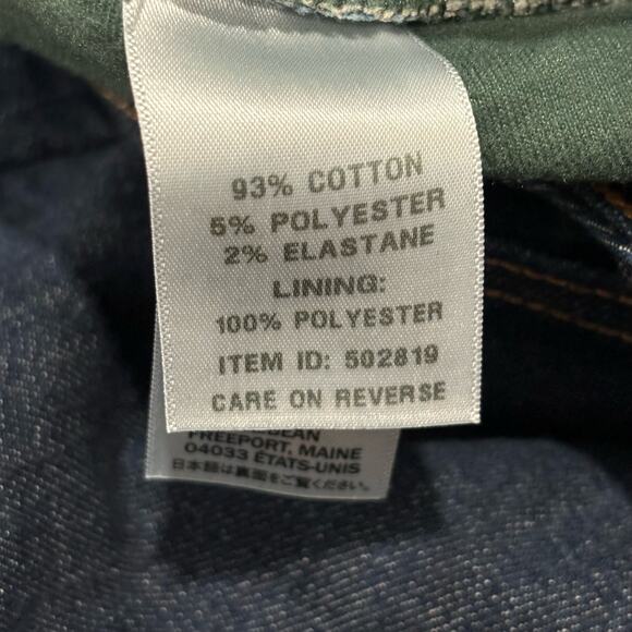 L. L. Bean Classic Fit Dark Wash Flannel Lined Jeans - size 14 M/T - Picture 6 of 7